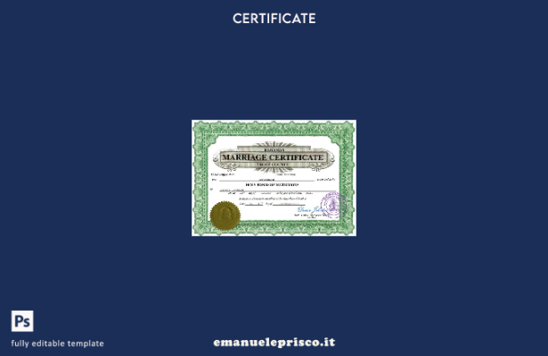 certificato di matrimonio delle Bahamas in stile verificato modello Word e PDF